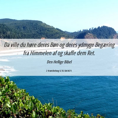 Picture 06 - 2 Krønikebog 6:35 DA1871 - Da ville du høre deres Bøn og deres ydmyge - Bible Verse Picture