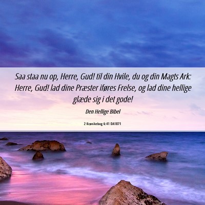 Picture 06 - 2 Krønikebog 6:41 DA1871 - Saa staa nu op, Herre, Gud! til din Hvile, du og - Bible Verse Picture