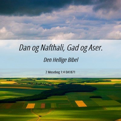 Picture 06 - 2 Mosebog 1:4 DA1871 - Dan og Nafthali, Gad og - Bible Verse Picture