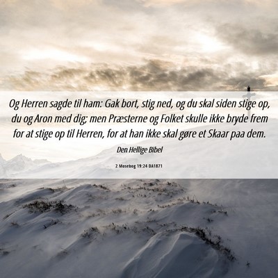 Picture 06 - 2 Mosebog 19:24 DA1871 - Og Herren sagde til ham: Gak bort, stig ned, og - Bible Verse Picture