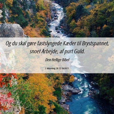 Picture 06 - 2 Mosebog 28:22 DA1871 - Og du skal gøre fastslyngede Kæder til - Bible Verse Picture