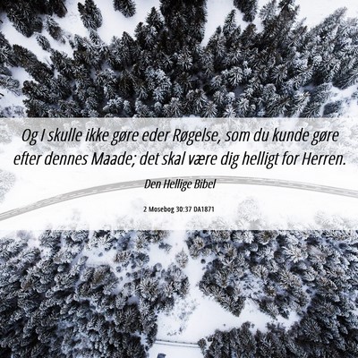 Picture 06 - 2 Mosebog 30:37 DA1871 - Og I skulle ikke gøre eder Røgelse, som du - Bible Verse Picture