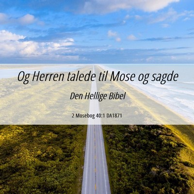 Picture 06 - 2 Mosebog 40:1 DA1871 - Og Herren talede til Mose og - Bible Verse Picture