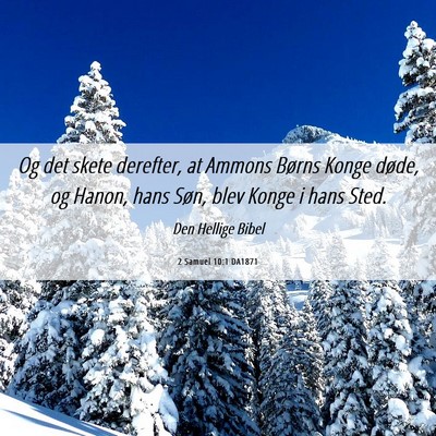 Picture 06 - 2 Samuel 10:1 DA1871 - Og det skete derefter, at Ammons Børns Konge - Bible Verse Picture