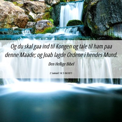 Picture 06 - 2 Samuel 14:3 DA1871 - Og du skal gaa ind til Kongen og tale til ham paa - Bible Verse Picture