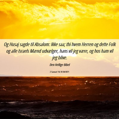 Picture 06 - 2 Samuel 16:18 DA1871 - Og Husaj sagde til Absalom: Ikke saa; thi hvem - Bible Verse Picture