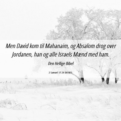Picture 06 - 2 Samuel 17:24 DA1871 - Men David kom til Mahanaim, og Absalom drog over - Bible Verse Picture