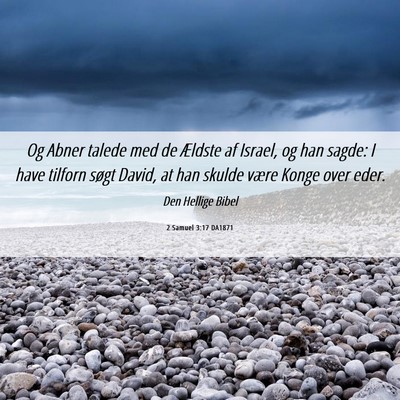 Picture 06 - 2 Samuel 3:17 DA1871 - Og Abner talede med de Ældste af Israel, og han - Bible Verse Picture