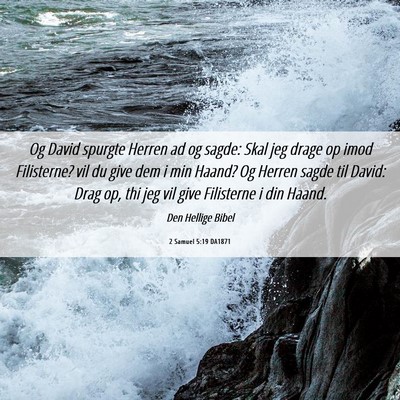 Picture 06 - 2 Samuel 5:19 DA1871 - Og David spurgte Herren ad og sagde: Skal jeg - Bible Verse Picture