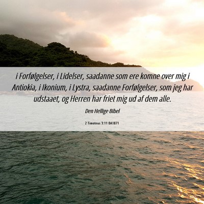 Picture 06 - 2 Timoteus 3:11 DA1871 - i Forfølgelser, i Lidelser, saadanne som ere - Bible Verse Picture