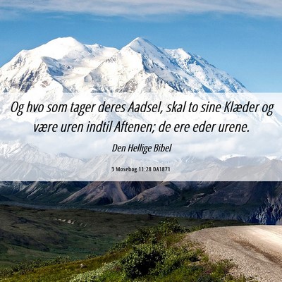 Picture 06 - 3 Mosebog 11:28 DA1871 - Og hvo som tager deres Aadsel, skal to sine - Bible Verse Picture