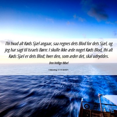 Picture 06 - 3 Mosebog 17:14 DA1871 - Thi hvad alt Køds Sjæl angaar, saa regnes dets - Bible Verse Picture