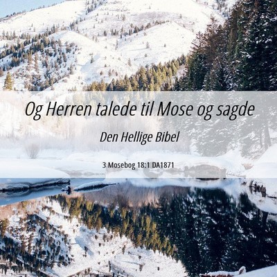 Picture 06 - 3 Mosebog 18:1 DA1871 - Og Herren talede til Mose og - Bible Verse Picture
