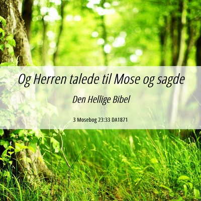 Picture 06 - 3 Mosebog 23:33 DA1871 - Og Herren talede til Mose og - Bible Verse Picture