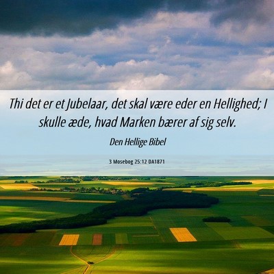 Picture 06 - 3 Mosebog 25:12 DA1871 - Thi det er et Jubelaar, det skal være eder en - Bible Verse Picture