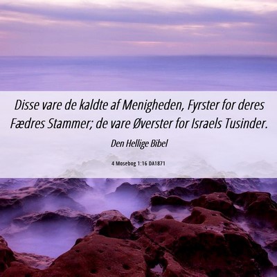 Picture 06 - 4 Mosebog 1:16 DA1871 - Disse vare de kaldte af Menigheden, Fyrster for - Bible Verse Picture
