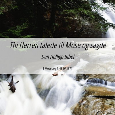 Picture 06 - 4 Mosebog 1:48 DA1871 - Thi Herren talede til Mose og - Bible Verse Picture