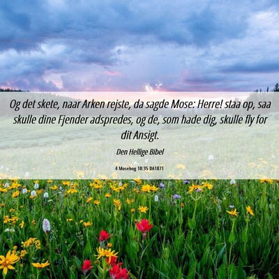 Picture 06 - 4 Mosebog 10:35 DA1871 - Og det skete, naar Arken rejste, da sagde Mose: - Bible Verse Picture