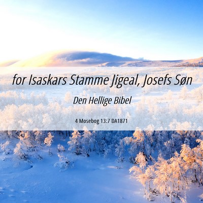 Picture 06 - 4 Mosebog 13:7 DA1871 - for Isaskars Stamme Jigeal, Josefs - Bible Verse Picture