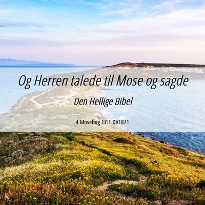 Picture 06 - 4 Mosebog 17:1 DA1871 - Og Herren talede til Mose og - Bible Verse Picture