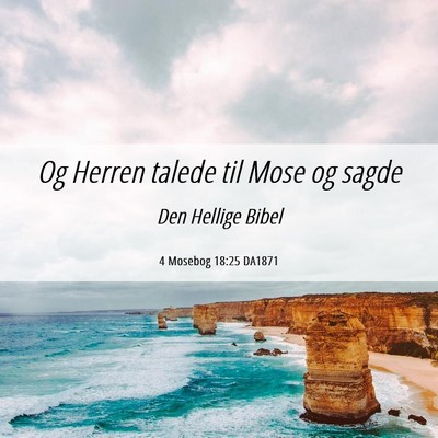 Picture 06 - 4 Mosebog 18:25 DA1871 - Og Herren talede til Mose og - Bible Verse Picture