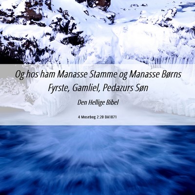 Picture 06 - 4 Mosebog 2:20 DA1871 - Og hos ham Manasse Stamme og Manasse Børns - Bible Verse Picture