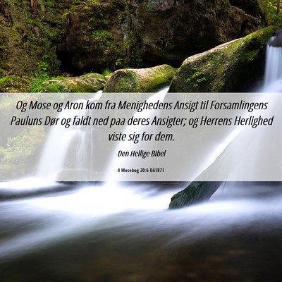 Picture 06 - 4 Mosebog 20:6 DA1871 - Og Mose og Aron kom fra Menighedens Ansigt til - Bible Verse Picture