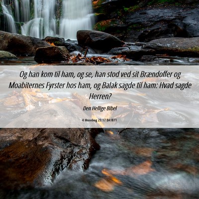 Picture 06 - 4 Mosebog 23:17 DA1871 - Og han kom til ham, og se, han stod ved sit - Bible Verse Picture