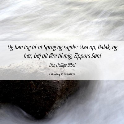 Picture 06 - 4 Mosebog 23:18 DA1871 - Og han tog til sit Sprog og sagde: Staa op, - Bible Verse Picture