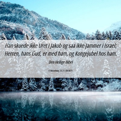 Picture 06 - 4 Mosebog 23:21 DA1871 - Han skuede ikke Uret i Jakob og saa ikke Jammer i - Bible Verse Picture