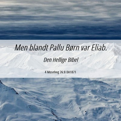 Picture 06 - 4 Mosebog 26:8 DA1871 - Men blandt Pallu Børn var - Bible Verse Picture