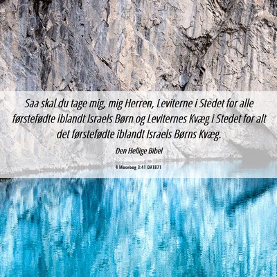 Picture 06 - 4 Mosebog 3:41 DA1871 - Saa skal du tage mig, mig Herren, Leviterne i - Bible Verse Picture