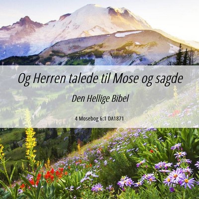 Picture 06 - 4 Mosebog 6:1 DA1871 - Og Herren talede til Mose og - Bible Verse Picture