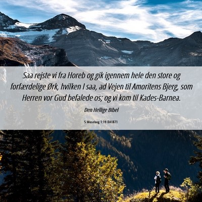 Picture 06 - 5 Mosebog 1:19 DA1871 - Saa rejste vi fra Horeb og gik igennem hele den - Bible Verse Picture