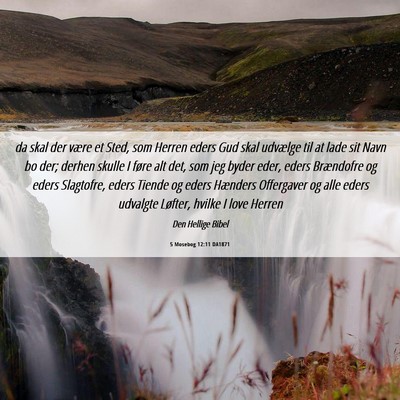 Picture 06 - 5 Mosebog 12:11 DA1871 - da skal der være et Sted, som Herren eders Gud - Bible Verse Picture