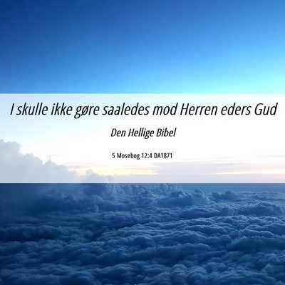 Picture 06 - 5 Mosebog 12:4 DA1871 - I skulle ikke gøre saaledes mod Herren eders - Bible Verse Picture