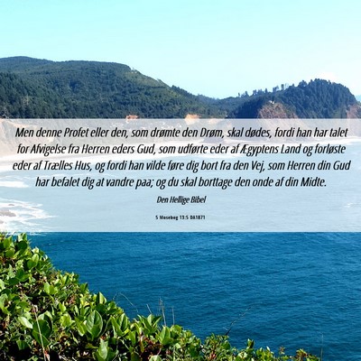Picture 06 - 5 Mosebog 13:5 DA1871 - Men denne Profet eller den, som drømte den - Bible Verse Picture
