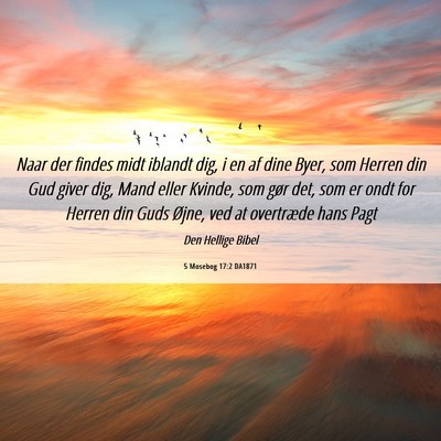 Picture 06 - 5 Mosebog 17:2 DA1871 - Naar der findes midt iblandt dig, i en af dine - Bible Verse Picture