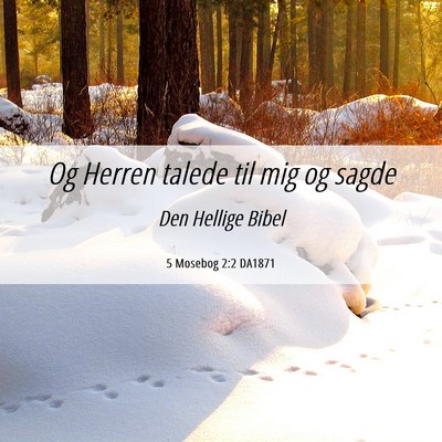 Picture 06 - 5 Mosebog 2:2 DA1871 - Og Herren talede til mig og - Bible Verse Picture