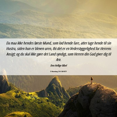 Picture 06 - 5 Mosebog 24:4 DA1871 - Da maa ikke hendes første Mand, som lod hende - Bible Verse Picture