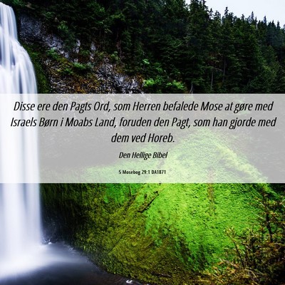 Picture 06 - 5 Mosebog 29:1 DA1871 - Disse ere den Pagts Ord, som Herren befalede Mose - Bible Verse Picture