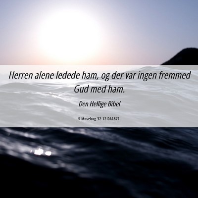 Picture 06 - 5 Mosebog 32:12 DA1871 - Herren alene ledede ham, og der var ingen fremmed - Bible Verse Picture