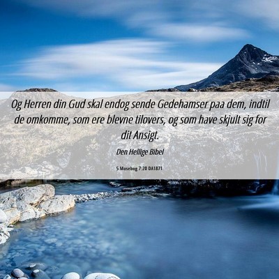 Picture 06 - 5 Mosebog 7:20 DA1871 - Og Herren din Gud skal endog sende Gedehamser paa - Bible Verse Picture
