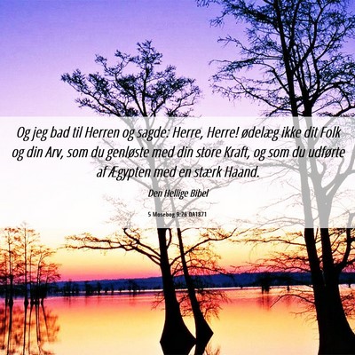 Picture 06 - 5 Mosebog 9:26 DA1871 - Og jeg bad til Herren og sagde: Herre, Herre! - Bible Verse Picture