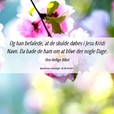 Picture 06 - Apostlenes Gerninger 10:48 DA1871 - Og han befalede, at de skulde døbes i Jesu - Bible Verse Picture
