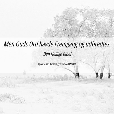 Picture 06 - Apostlenes Gerninger 12:24 DA1871 - Men Guds Ord havde Fremgang og - Bible Verse Picture
