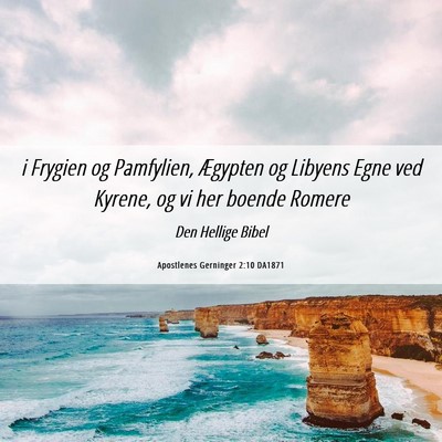 Picture 06 - Apostlenes Gerninger 2:10 DA1871 - i Frygien og Pamfylien, Ægypten og Libyens Egne - Bible Verse Picture
