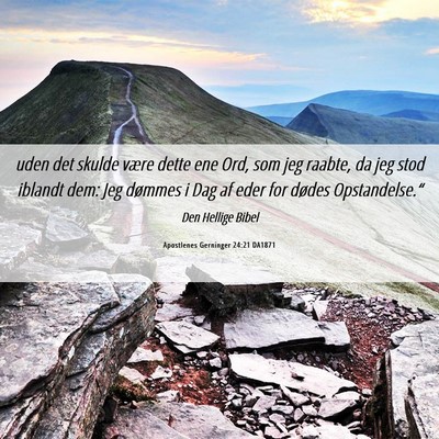 Picture 06 - Apostlenes Gerninger 24:21 DA1871 - uden det skulde være dette ene Ord, som jeg - Bible Verse Picture