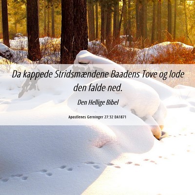 Picture 06 - Apostlenes Gerninger 27:32 DA1871 - Da kappede Stridsmændene Baadens Tove og lode - Bible Verse Picture
