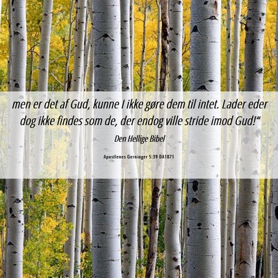 Picture 06 - Apostlenes Gerninger 5:39 DA1871 - men er det af Gud, kunne I ikke gøre dem til - Bible Verse Picture